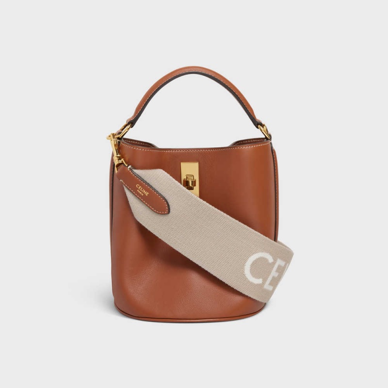 Celine Kısa Askılı In Yün With Jacquard With Gold Finishing Küçük Deri Ürünler Bej Rengi Beyaz | CL-592915