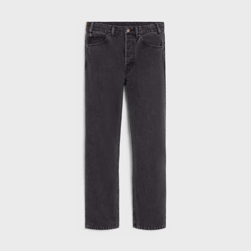 Celine Kurt Jeans In Charcoal Wash Denim Pantolon Gri Açık Mavi | CL-592048