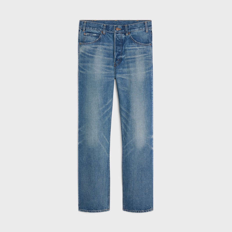 Celine Kurt Jeans In Union Wash Denim Pantolon Açık Mavi | CL-592050