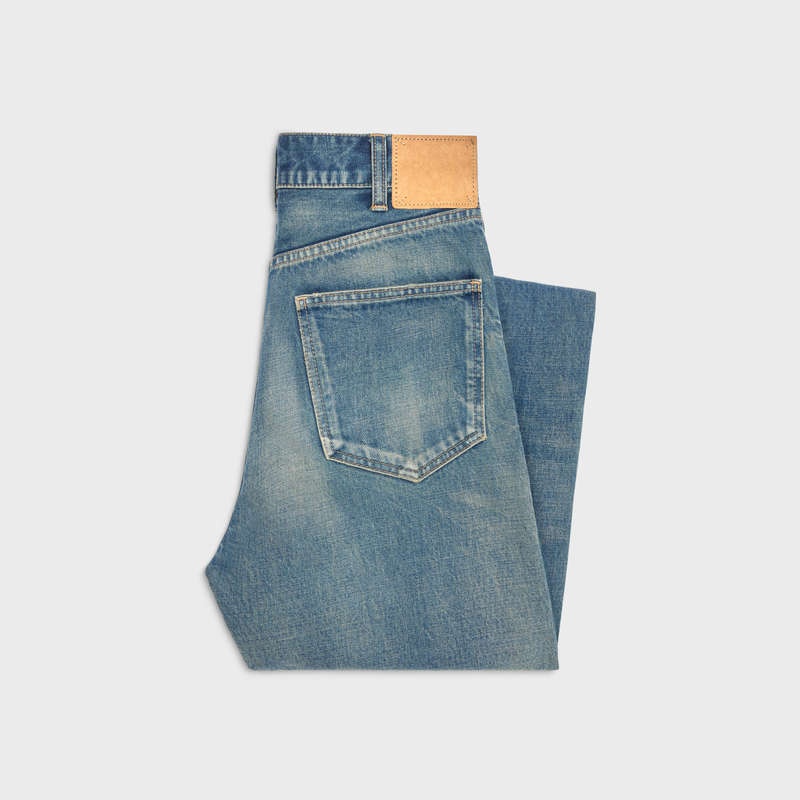 Celine Kurt Jeans In Yürüyüş Wash Denim Pantolon Açık Mavi | CL-592049