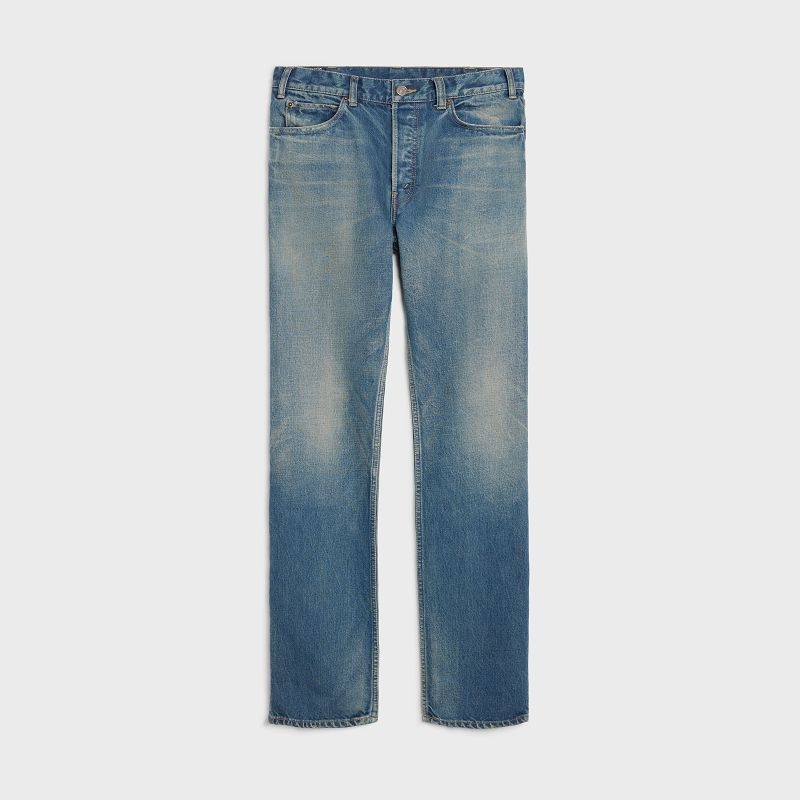 Celine Kurt Jeans In Yürüyüş Wash Denim Pantolon Açık Mavi | CL-592049