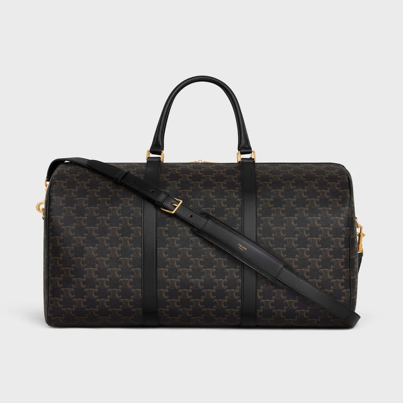 Celine Large In Triomphe Kanvas And Calfskin Seyahat Çantası Siyah | CL-591818