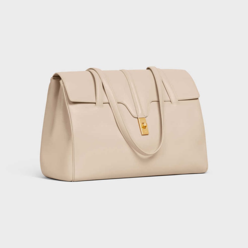 Celine Large Soft Bag In Smooth Calfskin 16 Bej Rengi | CL-593267