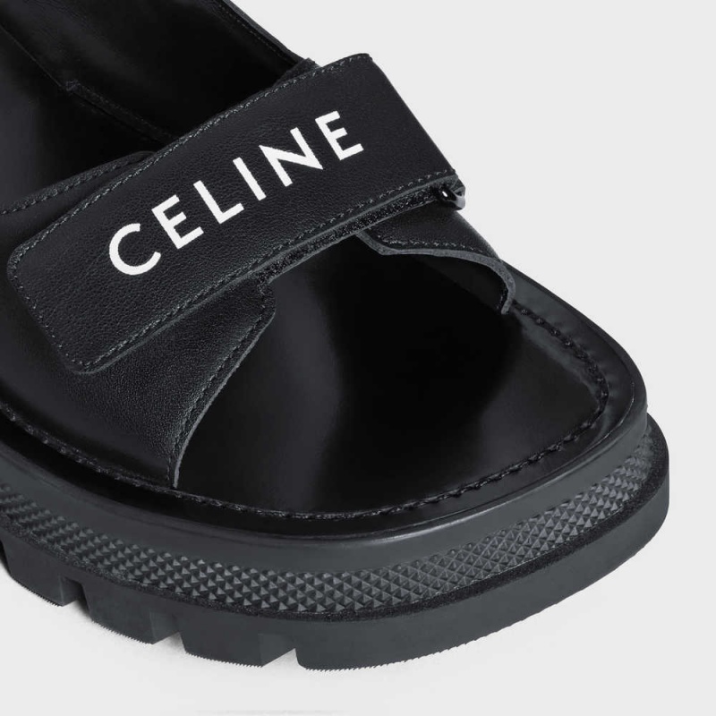 Celine Leo Scratch In Calfskin Sandalet Siyah | CL-592594