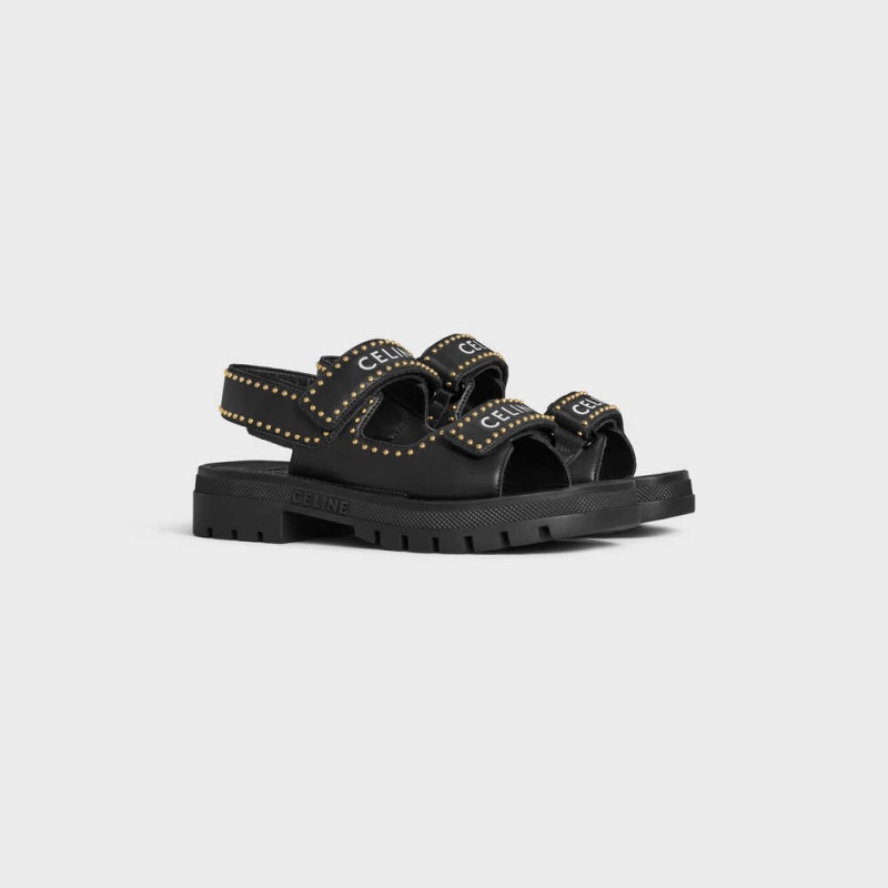 Celine Leo Studded Tıknaz In Calfskin Sandalet Siyah | CL-592593