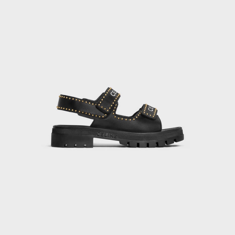 Celine Leo Studded Tıknaz In Calfskin Sandalet Siyah | CL-592593