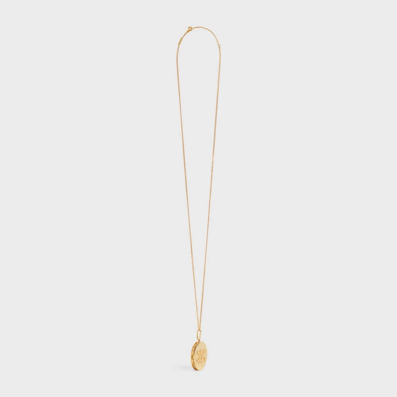 Celine Les Etuis Parfums Triomphe Seramik In Brass With Gold Finish Kolye Altın | CL-592259