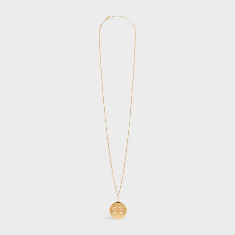 Celine Les Etuis Parfums Triomphe Seramik In Brass With Gold Finish Kolye Altın | CL-592259
