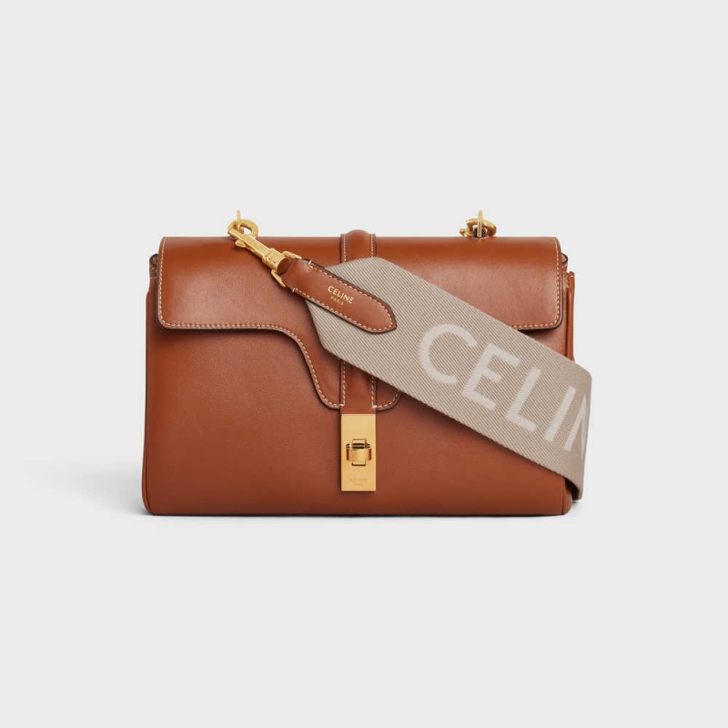 Celine Long Askılı In Yün With Jacquard Küçük Deri Ürünler Bej Rengi Beyaz | CL-592910