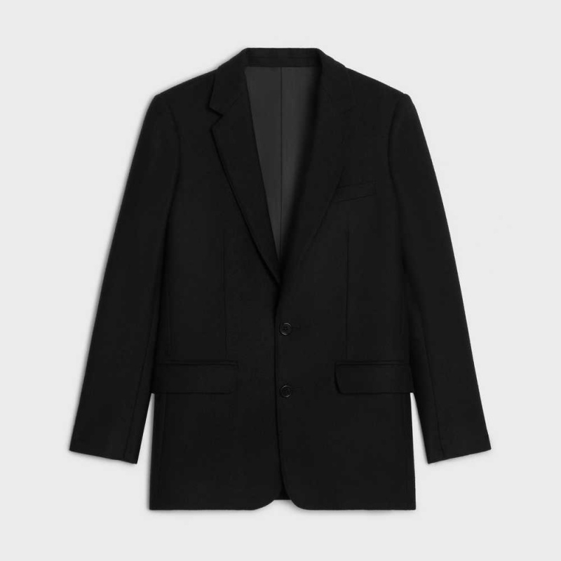 Celine Long In Cashmere Flannel Mont Siyah | CL-592654