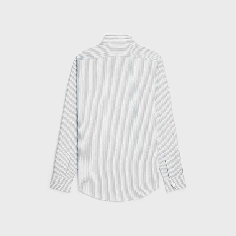 Celine Loose Carnaby In Çizgili Silk Gömlek Çizgili | CL-592172