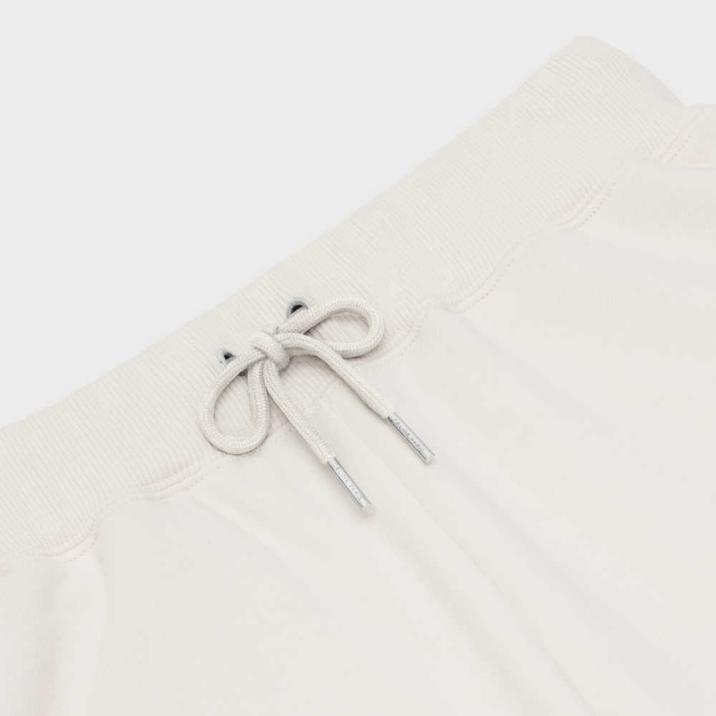 Celine Loose In Pamuklu Fleece Pantolon Krema Siyah | CL-592758