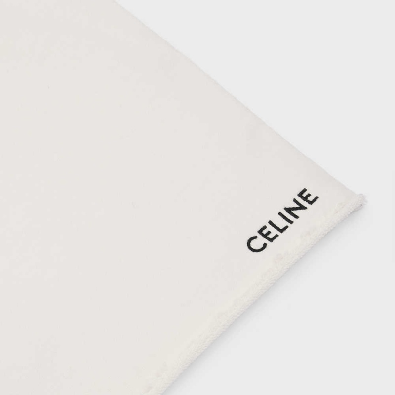 Celine Loose In Pamuklu Fleece Pantolon Krema Siyah | CL-592758
