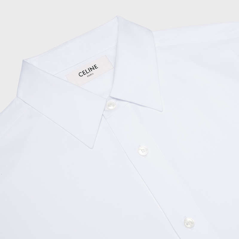 Celine Loose In Pamuklu Poplin Gömlek Beyaz | CL-592178