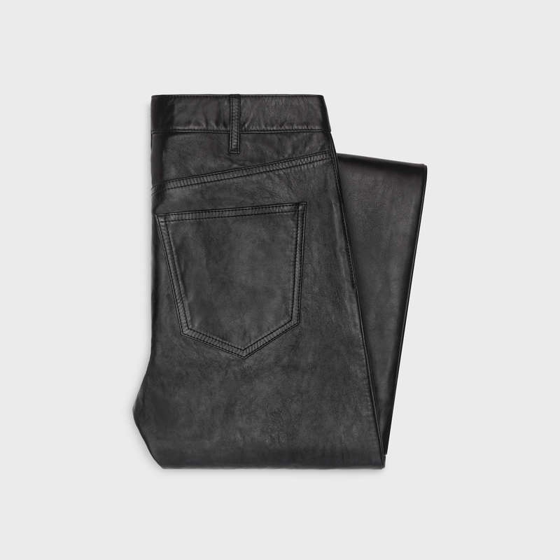 Celine Lou Jeans In Soft Leather Siyah | CL-591932