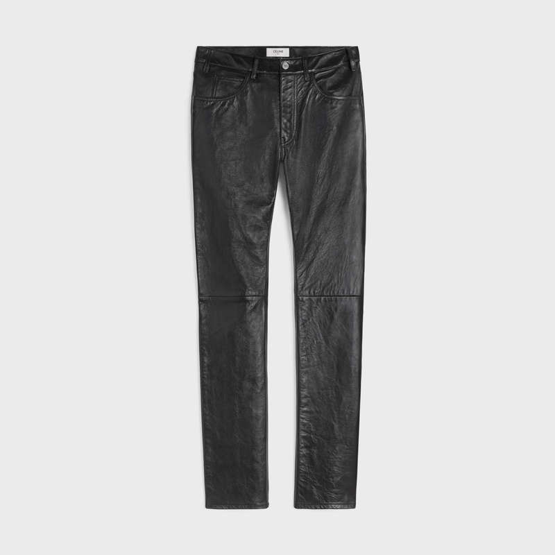 Celine Lou Jeans In Soft Leather Siyah | CL-591932