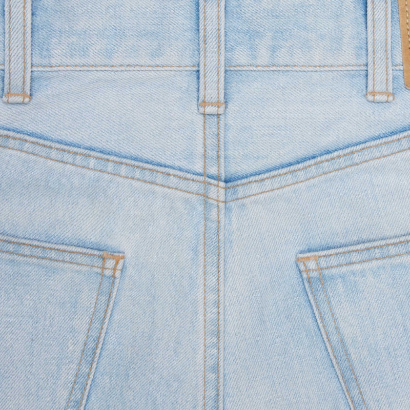 Celine Margaret Jeans In Sun-faded Wash Denim Pantolon Turuncu Açık Mavi | CL-592716