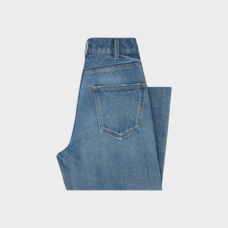 Celine Margaret Jeans In Union Wash Denim Pantolon Açık Mavi | CL-592715
