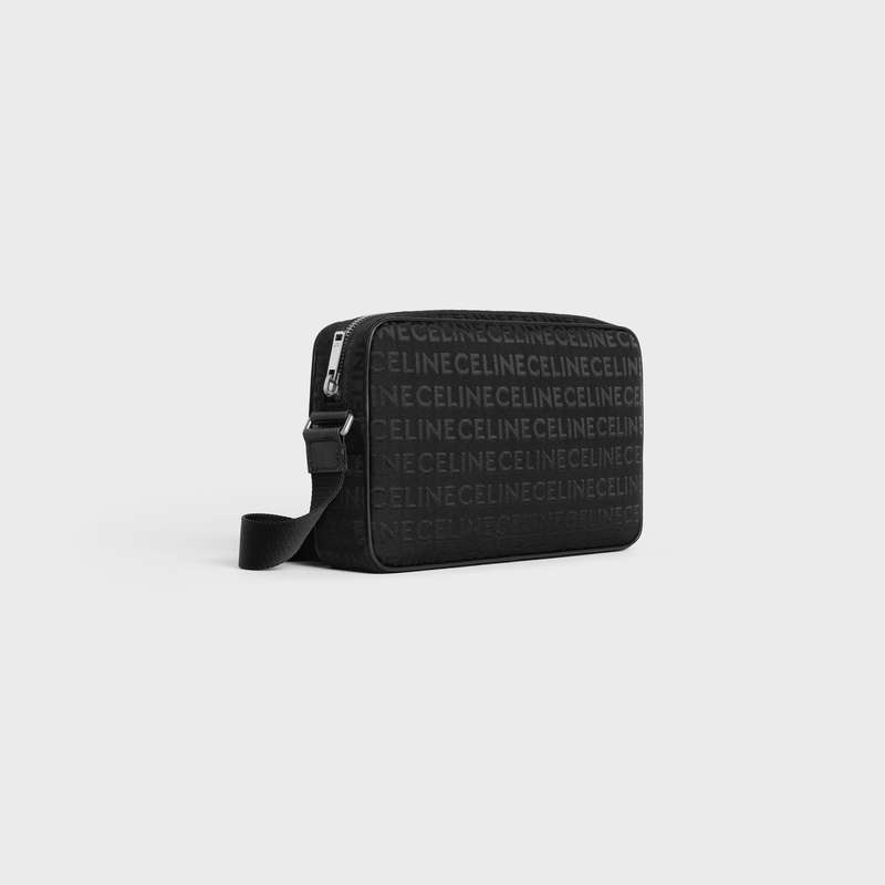 Celine Medium Bag In All Over Jacquard Postacı Çantası Siyah | CL-591853