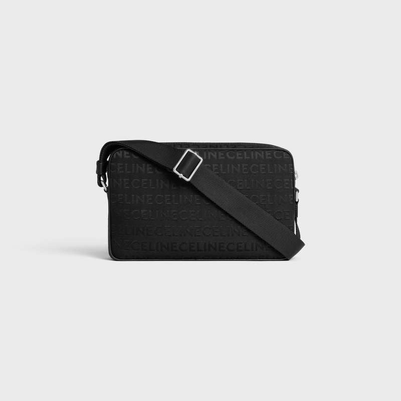 Celine Medium Bag In All Over Jacquard Postacı Çantası Siyah | CL-591853