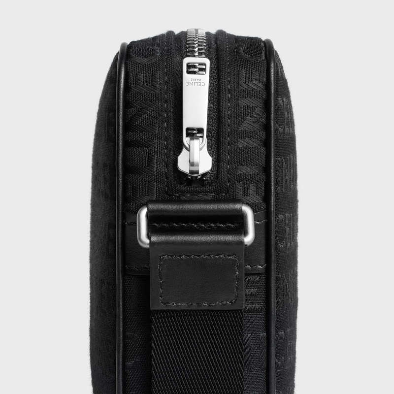 Celine Medium Bag In All Over Jacquard Postacı Çantası Siyah | CL-591853