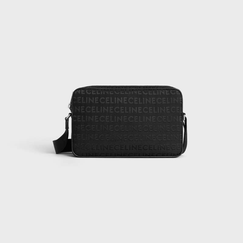 Celine Medium Bag In All Over Jacquard Postacı Çantası Siyah | CL-591853