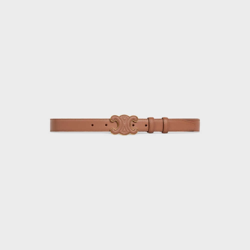 Celine Medium Cuir Triomphe In Taurillon Deri Kemer Kahverengi | CL-592483