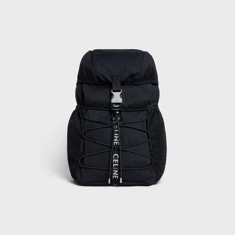 Celine Medium Doğa Yürüyüşü In Naylon Sırt Çantaları Siyah | CL-591840