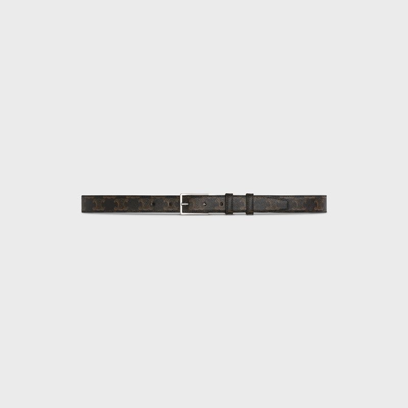 Celine Medium In Triomphe Kanvas Kemer Kahverengi | CL-591776