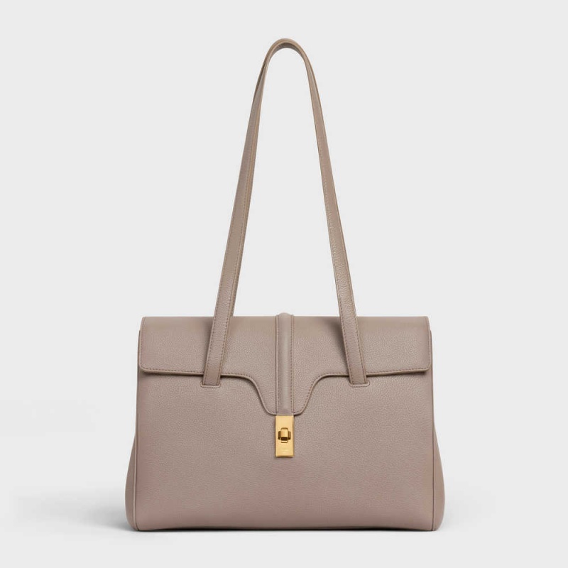 Celine Medium Soft Bag In Supple Grained Calfskin 16 Gri | CL-593265