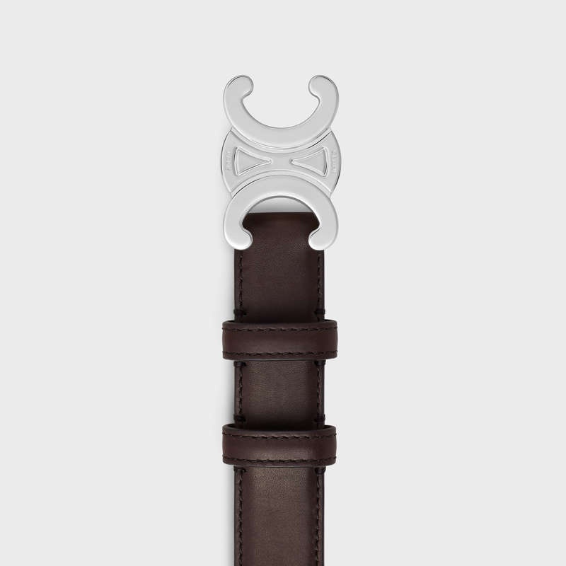 Celine Medium Triomphe In Natural Calfskin Kemer Kahverengi | CL-591763