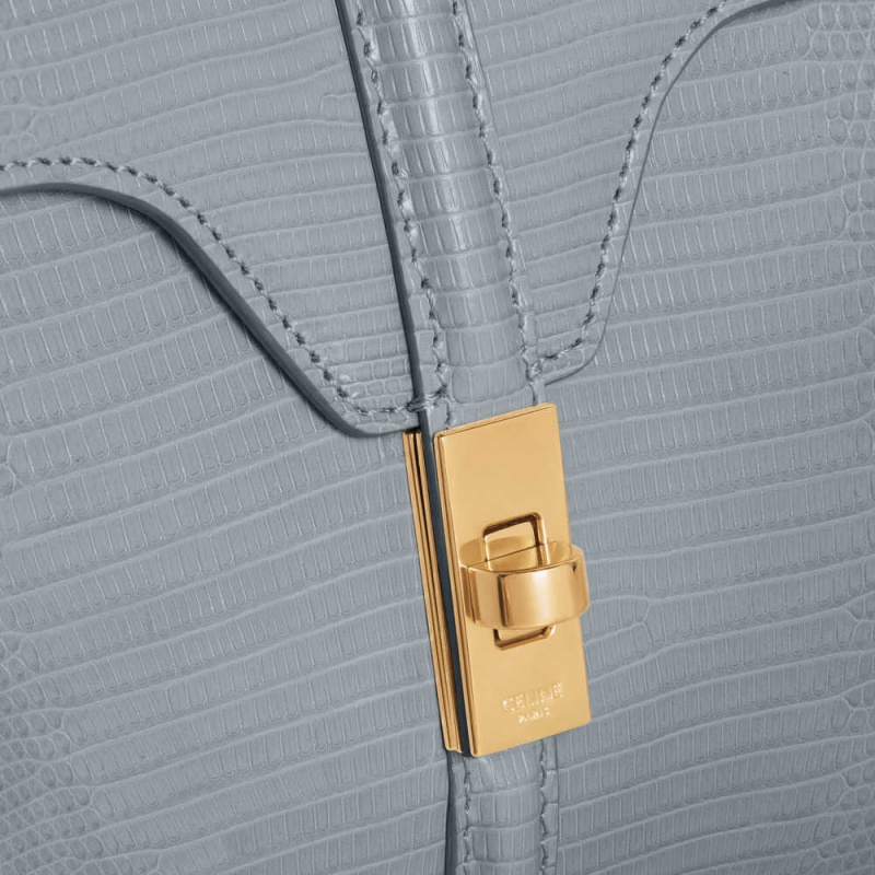 Celine Mini In Lizard 16 Mavi Gri | CL-593273
