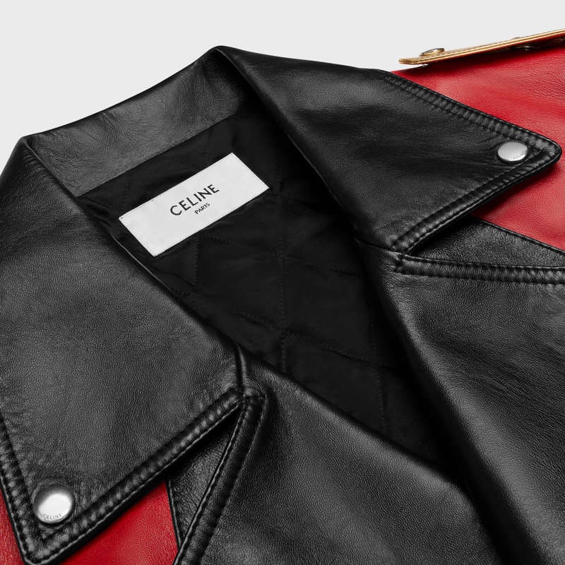 Celine Multicolored Bisiklet In Soft Leather Siyah Kırmızı Altın | CL-591917