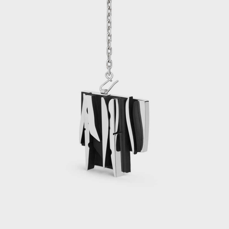 Celine Nevelson Project Sterling Silver And Oak Wood Kolye Gümüş Siyah | CL-592293