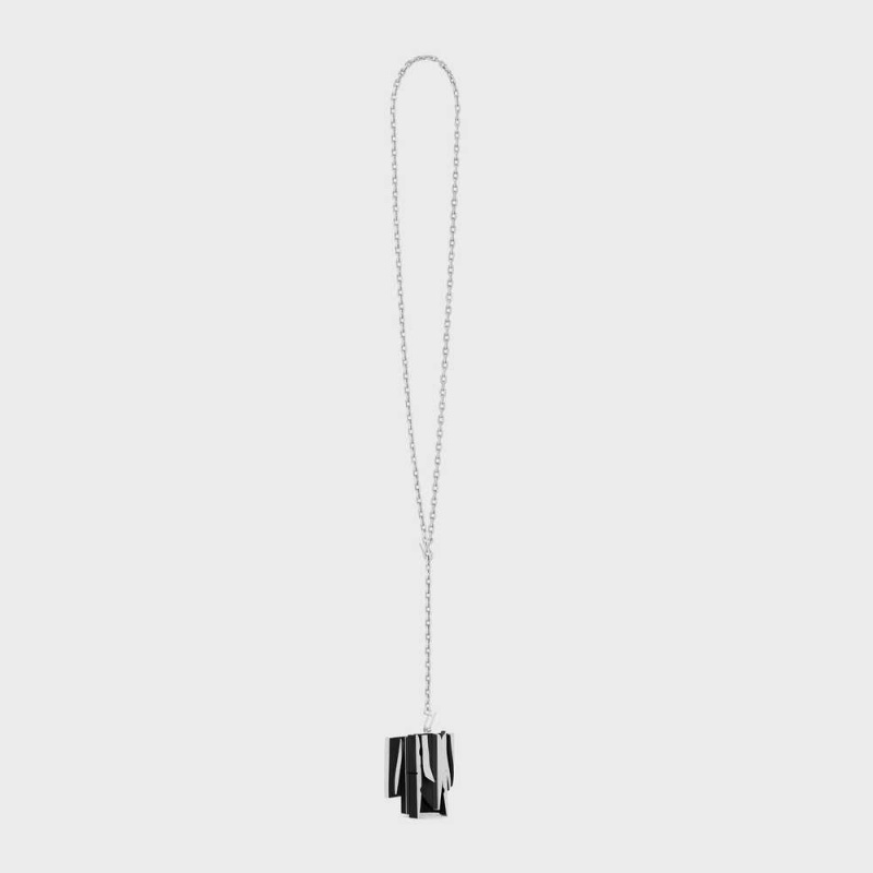 Celine Nevelson Project Sterling Silver And Oak Wood Kolye Gümüş Siyah | CL-592293