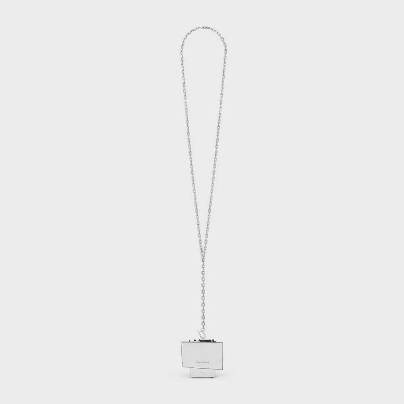Celine Nevelson Project Sterling Silver And Oak Wood Kolye Gümüş Siyah | CL-592293