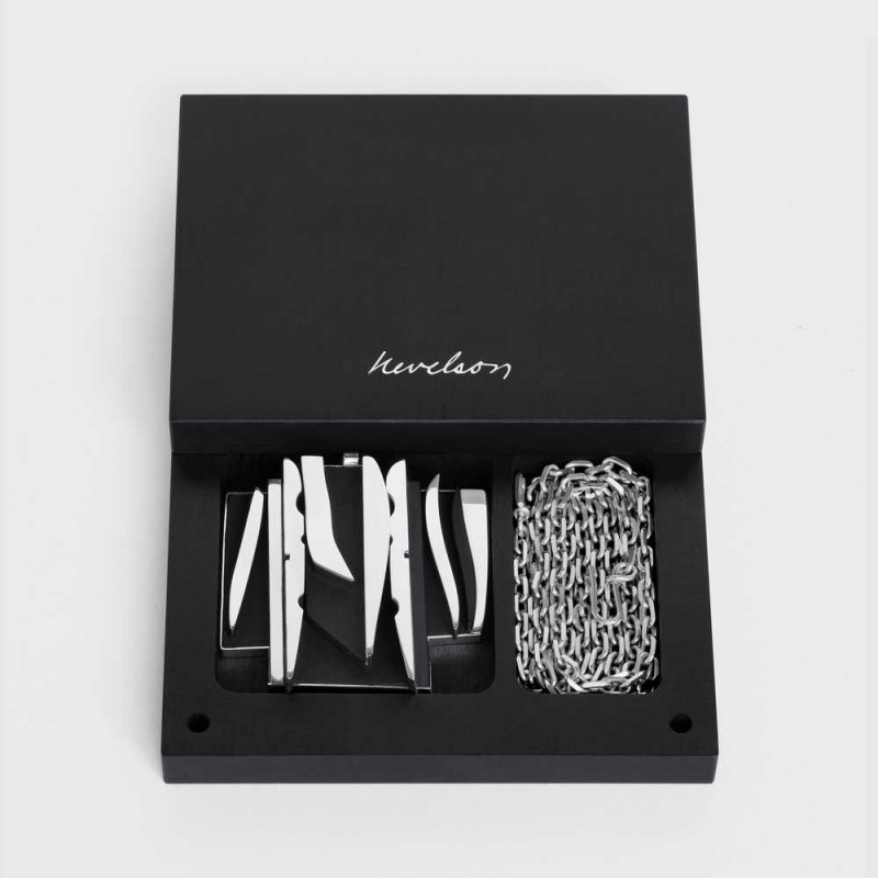 Celine Nevelson Project Sterling Silver And Oak Wood Kolye Gümüş Siyah | CL-592293