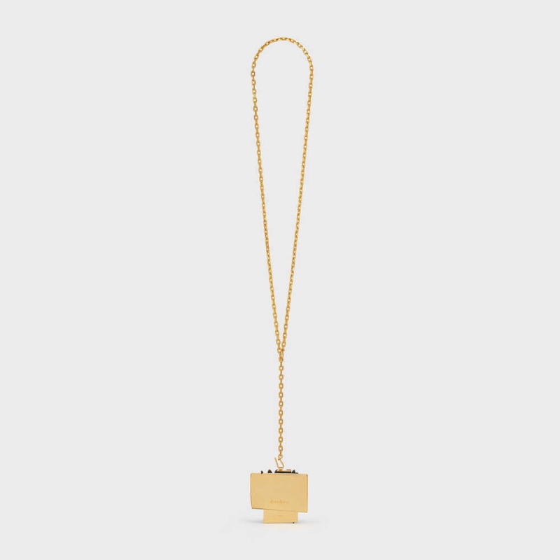 Celine Nevelson Project Vermeil And Oak Wood Kolye Altın Siyah | CL-592292