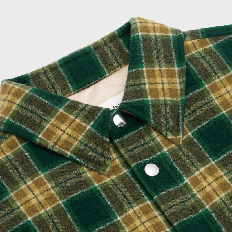 Celine Overin Checked Yün Blousons a01311.jpg | CL-591973