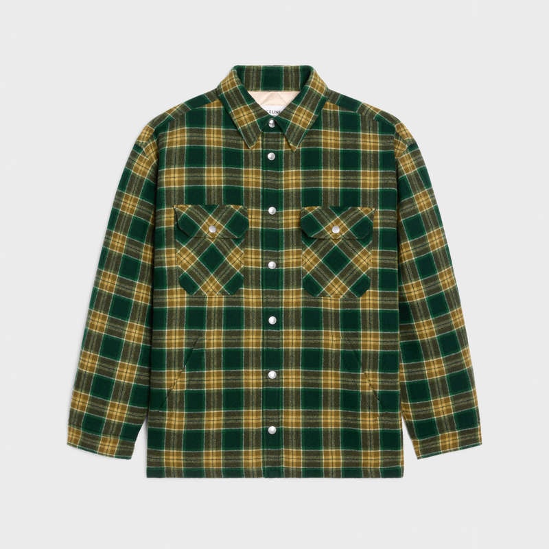 Celine Overin Checked Yün Blousons a01311.jpg | CL-591973
