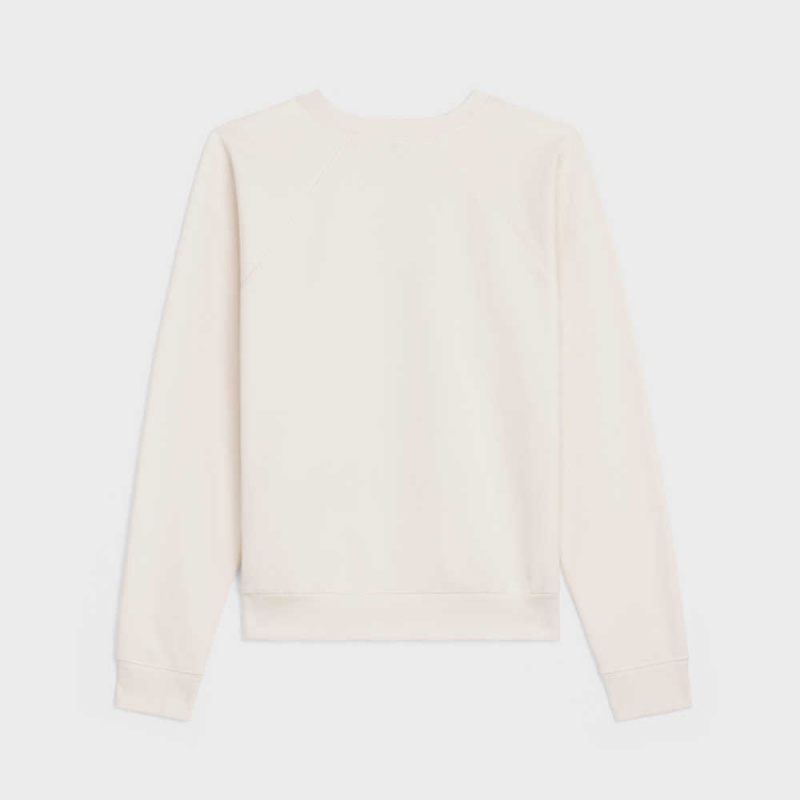 Celine Paris Anchor In Cashmere Fleece Triko Beyaz | CL-592709