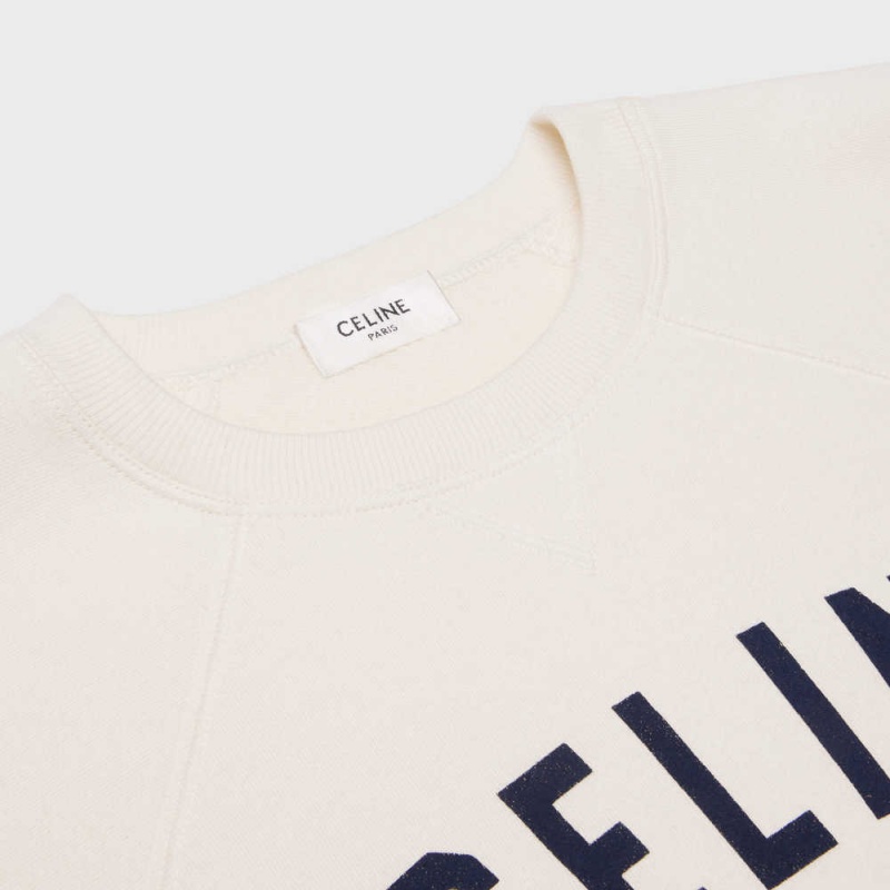Celine Paris Anchor In Cashmere Fleece Triko Beyaz | CL-592709