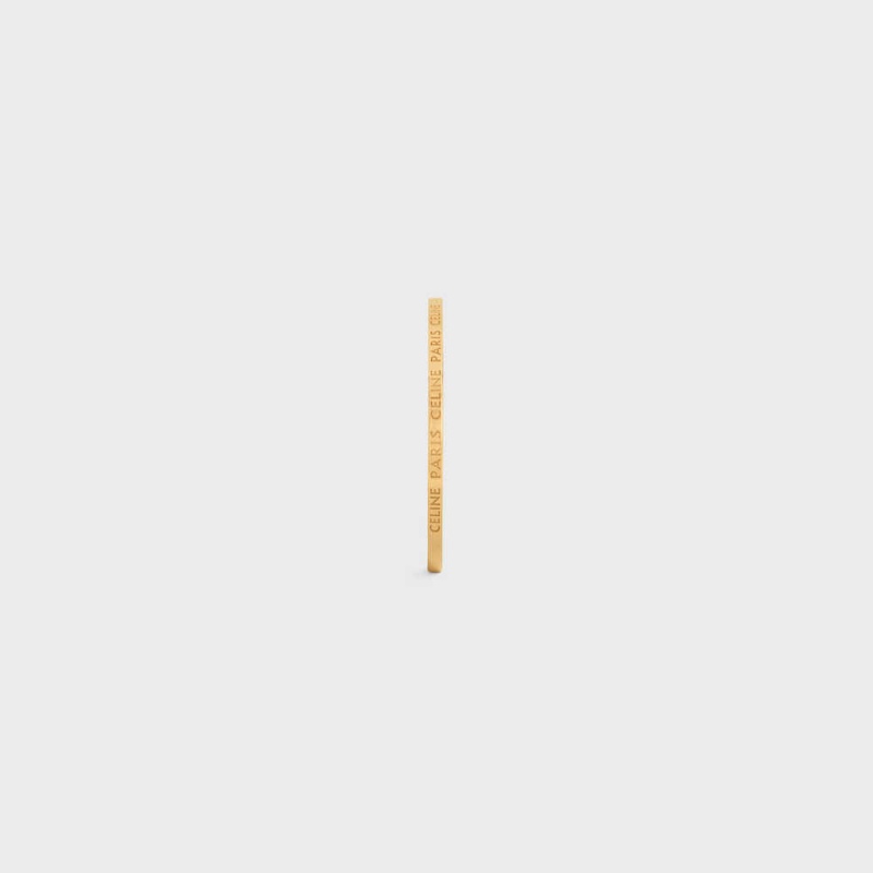 Celine Paris Thin Cuff In Brass With Gold Finish Bilezik Altın | CL-592215