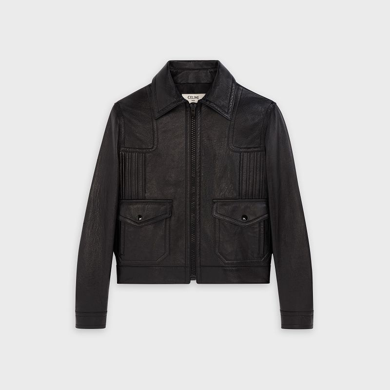 Celine Paul Blouson In Leather Siyah | CL-591920