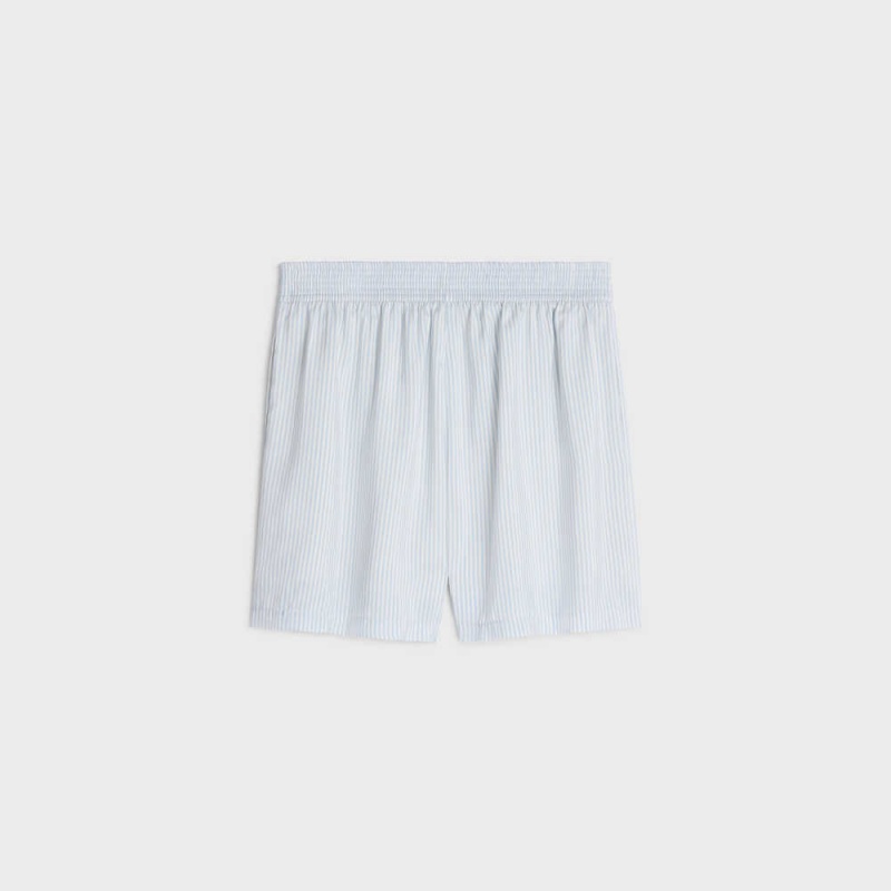 Celine Pyjama In Çizgili Silk Şort Çizgili | CL-592757