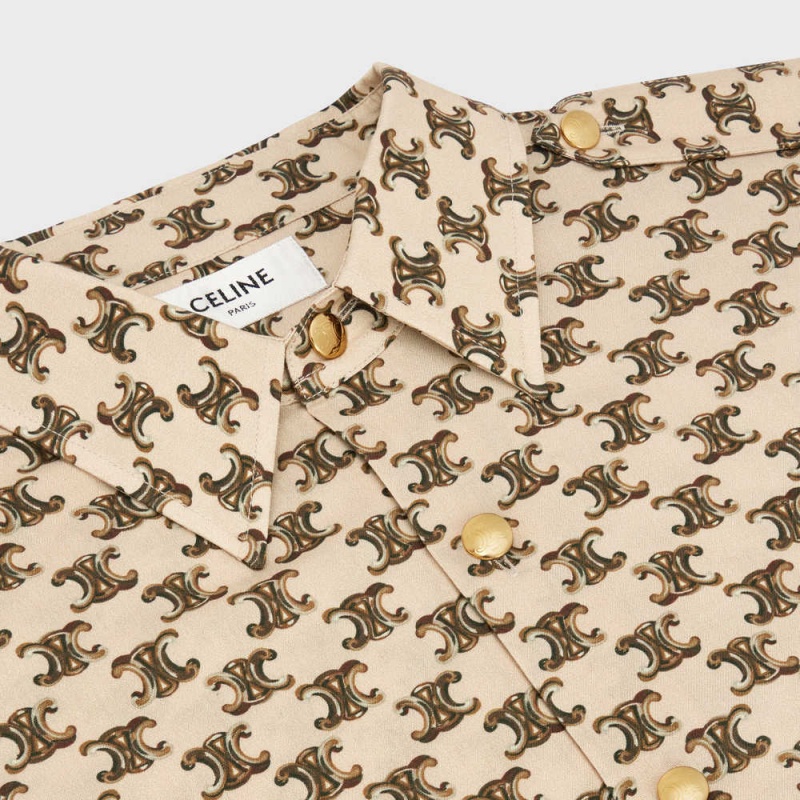 Celine Reporter In Crepe De Chine Gömlek Kayısı Rengi | CL-592831