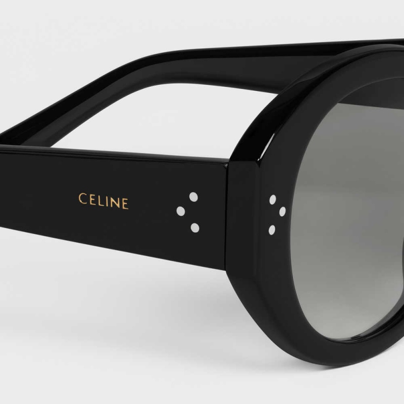 Celine Round S240 In Acetate Güneş Gözlüğü Siyah | CL-592432