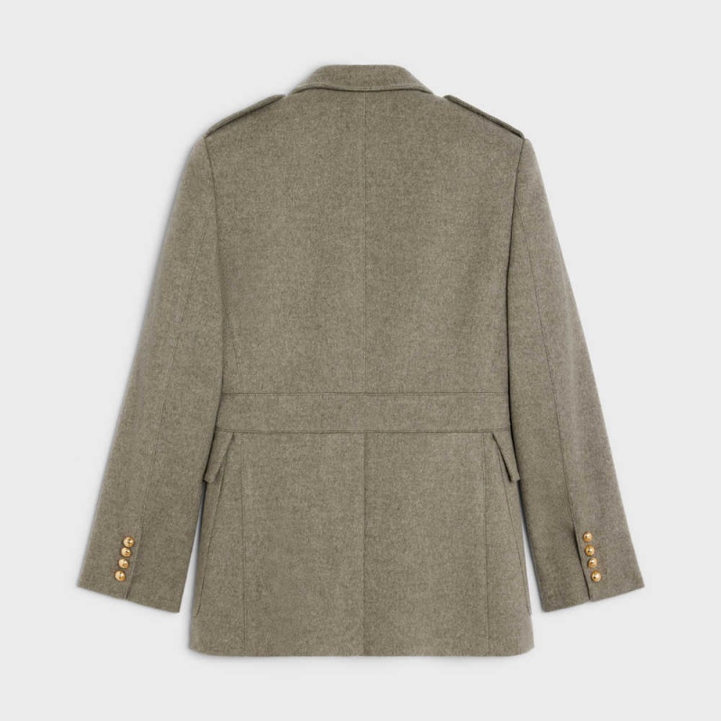 Celine Saharienne In Diagonal Cashmere Mont Bej Rengi | CL-592644