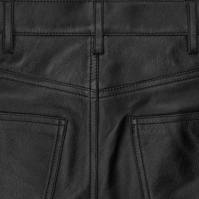 Celine Second Skin Jeans In Soft Leather Siyah | CL-592607