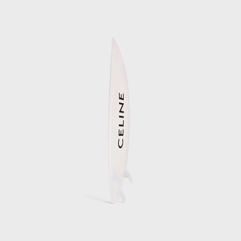 Celine Shortboard With Celine Black Logo In Resin And Fiberglass Lifestyle Beyaz Siyah | CL-591681